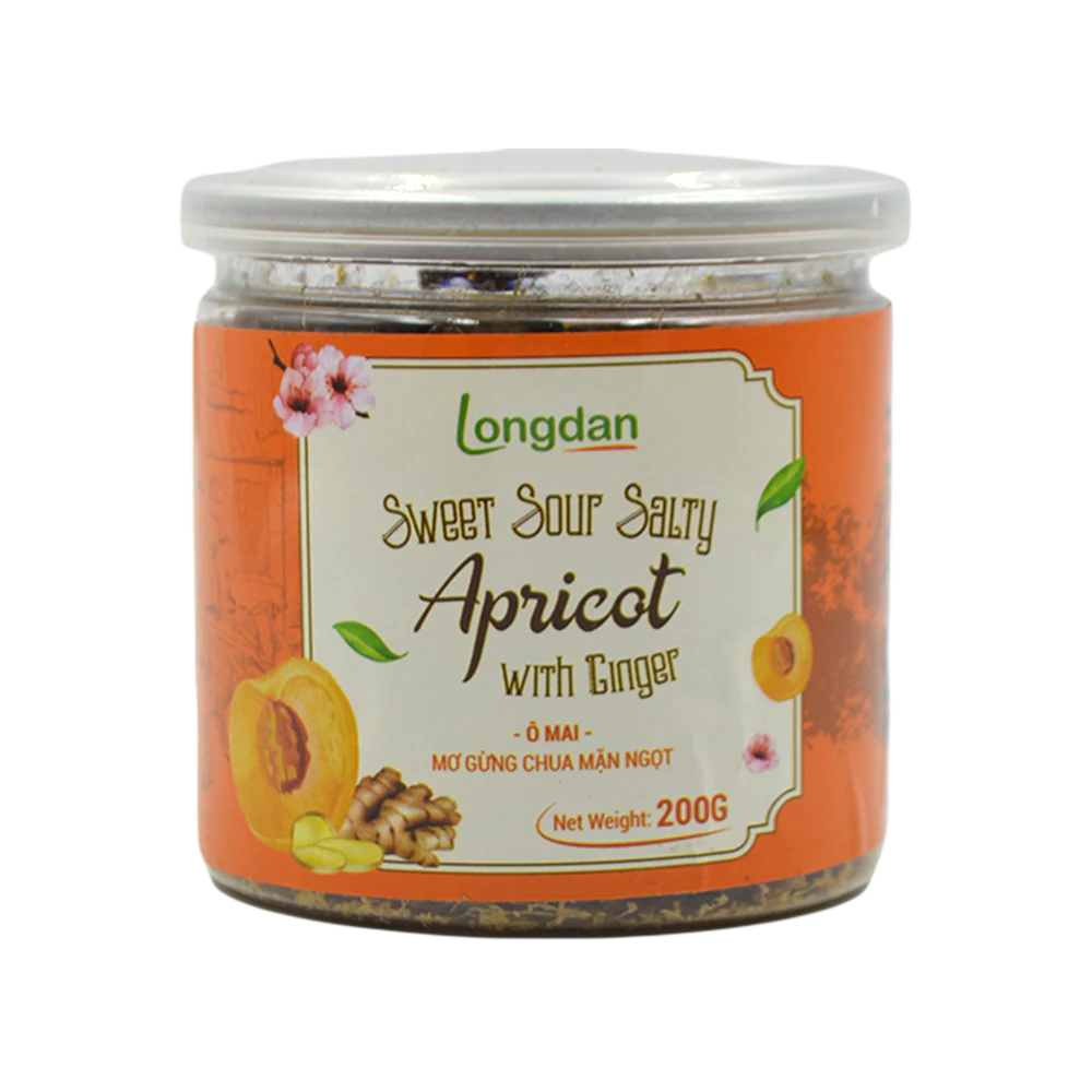 Longdan Sweet Sour Salty Apricot With Ginger 200g
