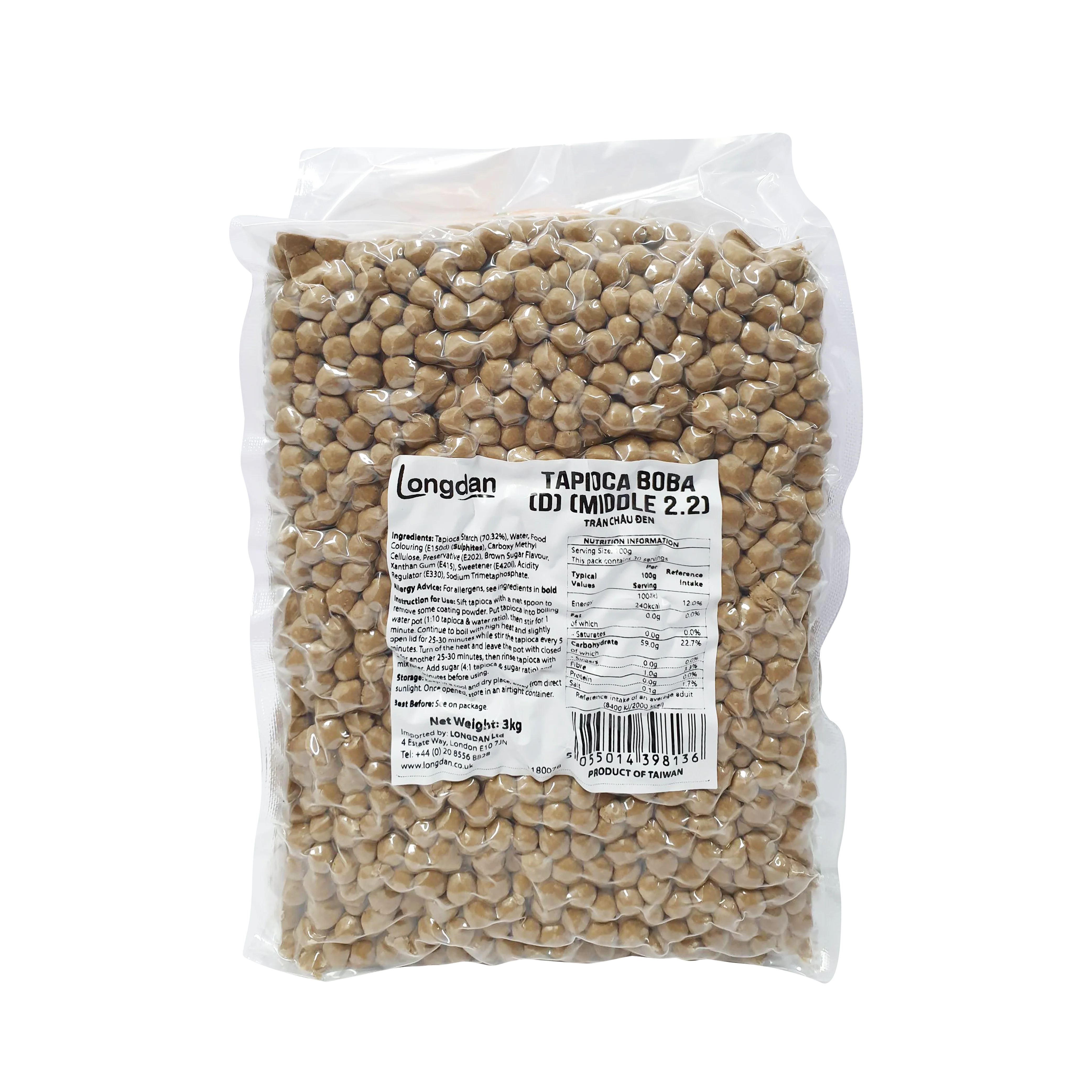 Longdan Tapioca Boba (Middle 2.2) 3kg (Case 6)