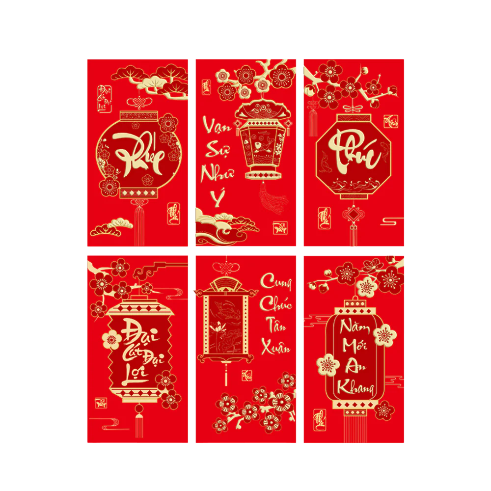 Longdan Vietnamese Red Envelope 6pcs - Image 3