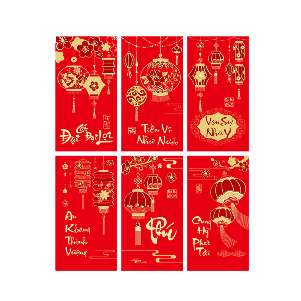 Longdan Vietnamese Red Envelope 6pcs - Image 4