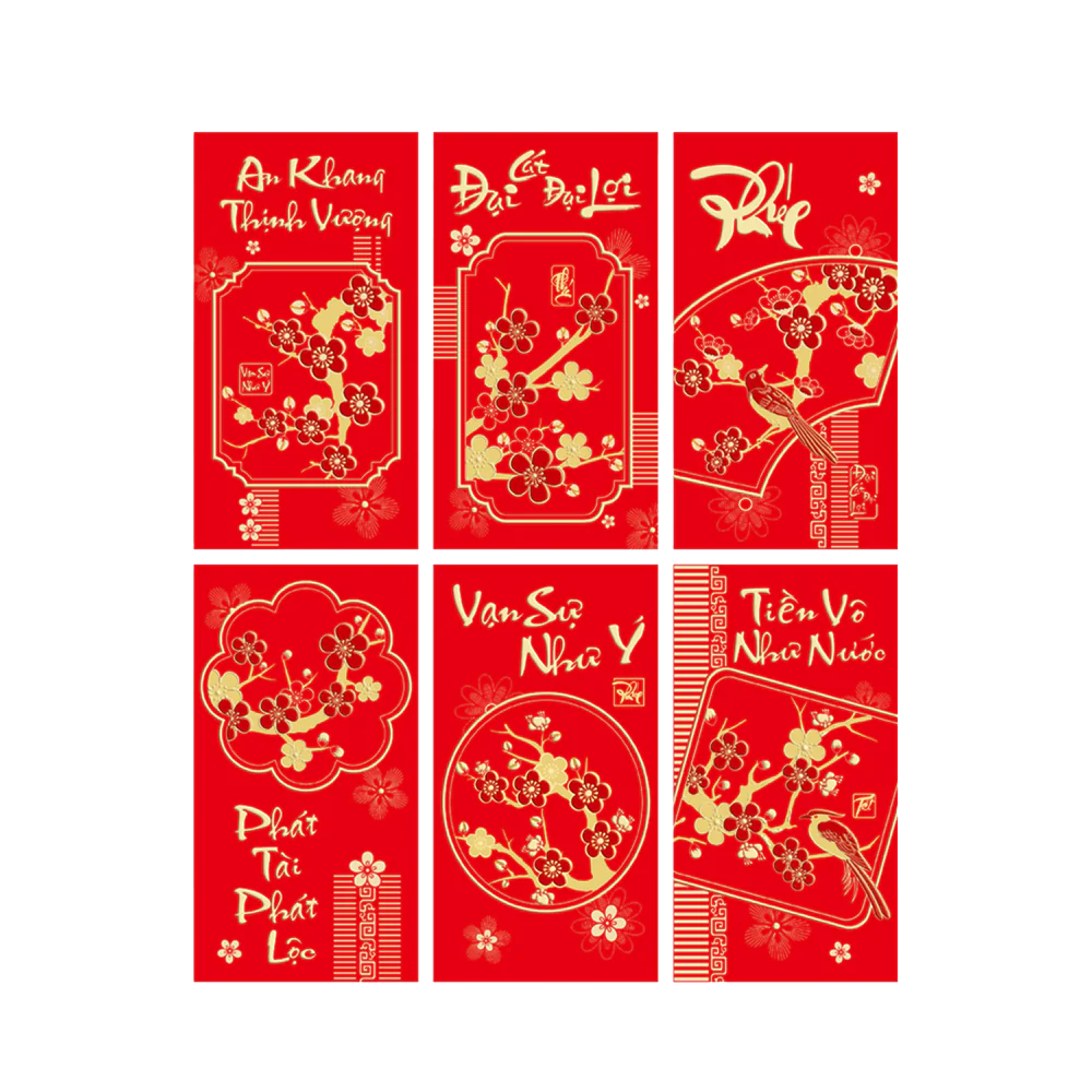 Longdan Vietnamese Red Envelope 6pcs - Image 5