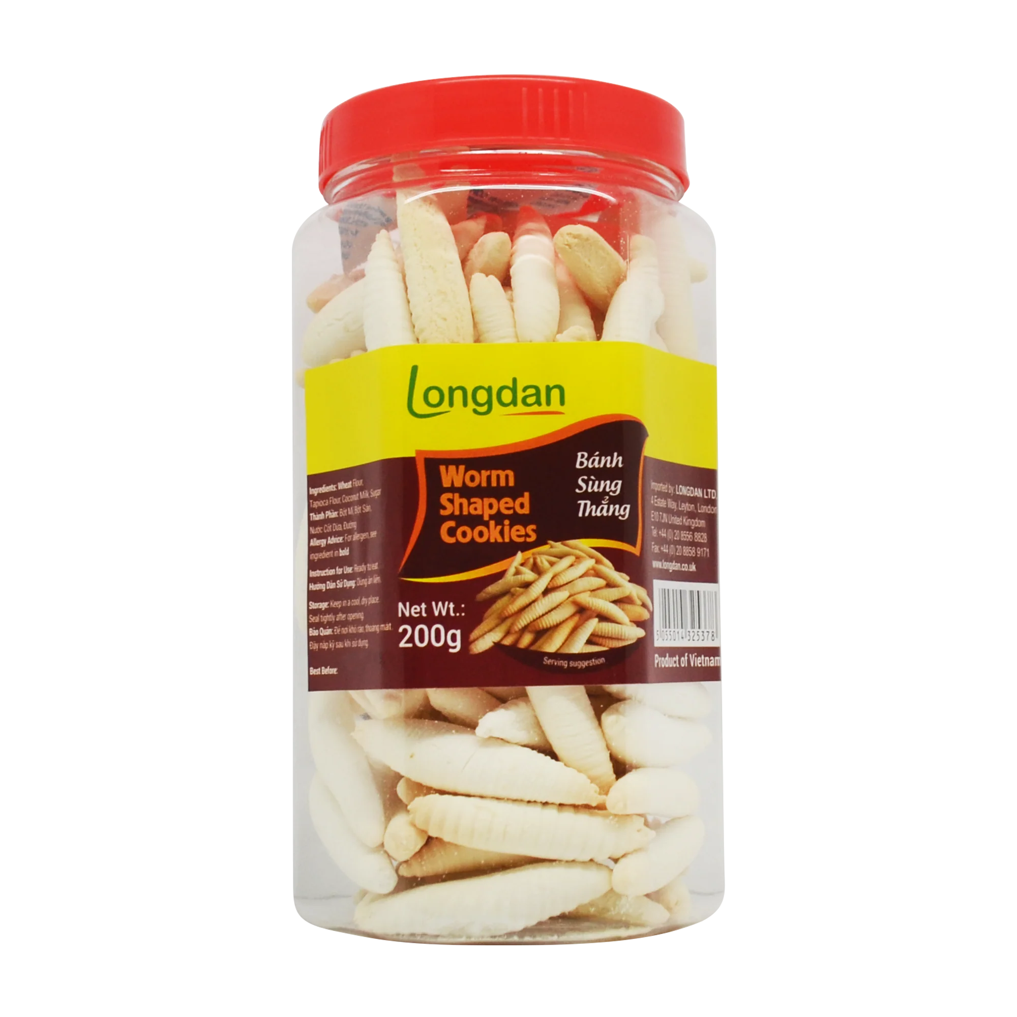 Longdan Worm Shaped Cookies 200g