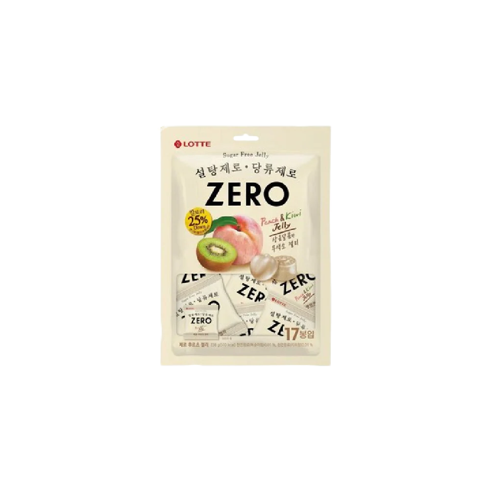 LOTTE Zero Fruit Gummy Peach & Kiwi 52g
