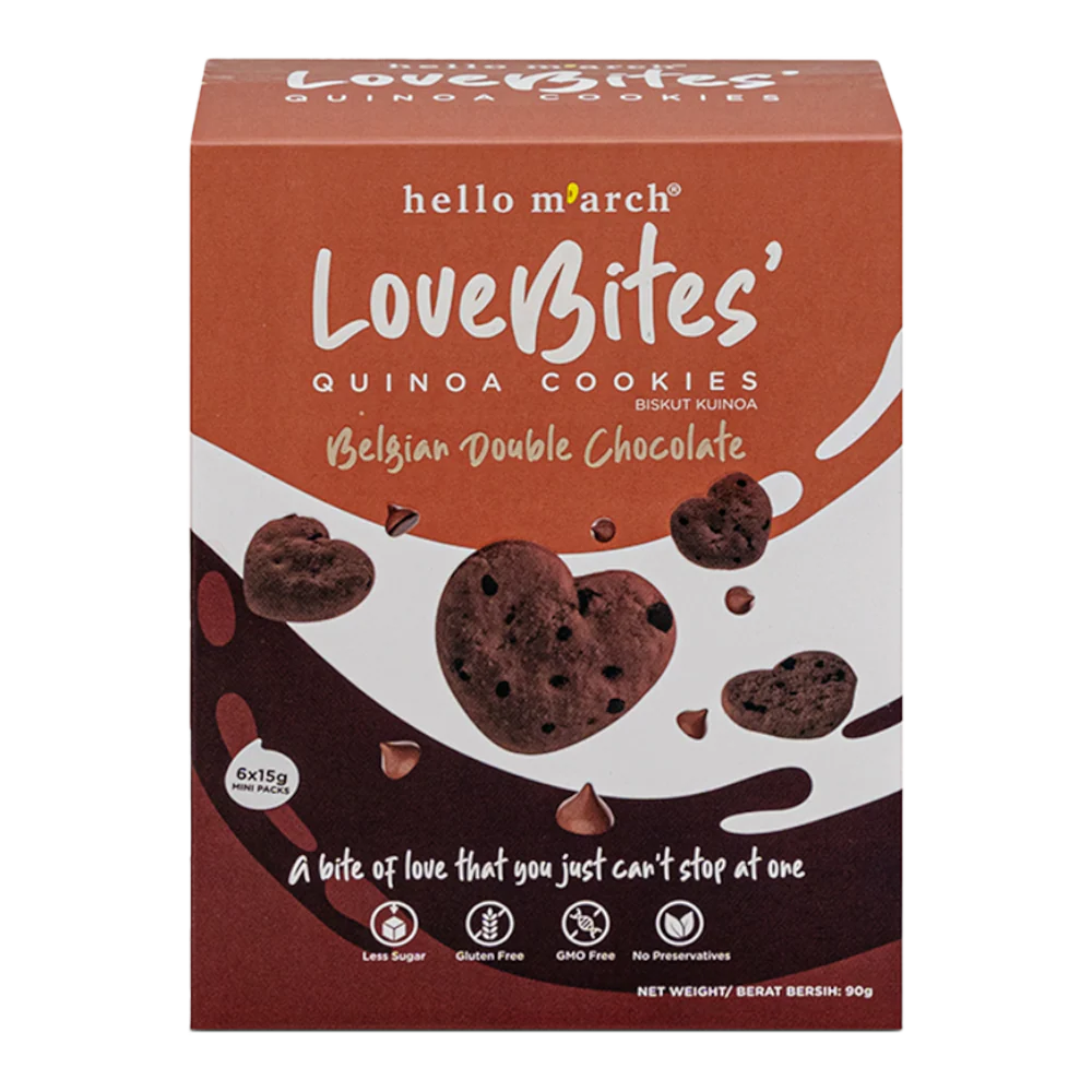 LOVE BITES Quinoa Cookies - Belgian Double Chocolate 90g