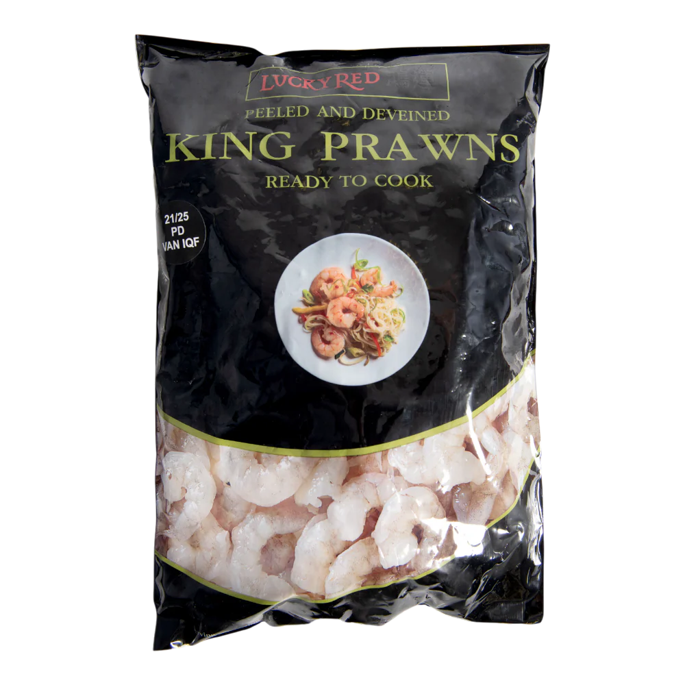 LUCKY RED IQF Raw P&D King Prawns 21/25 900gnet (Frozen)