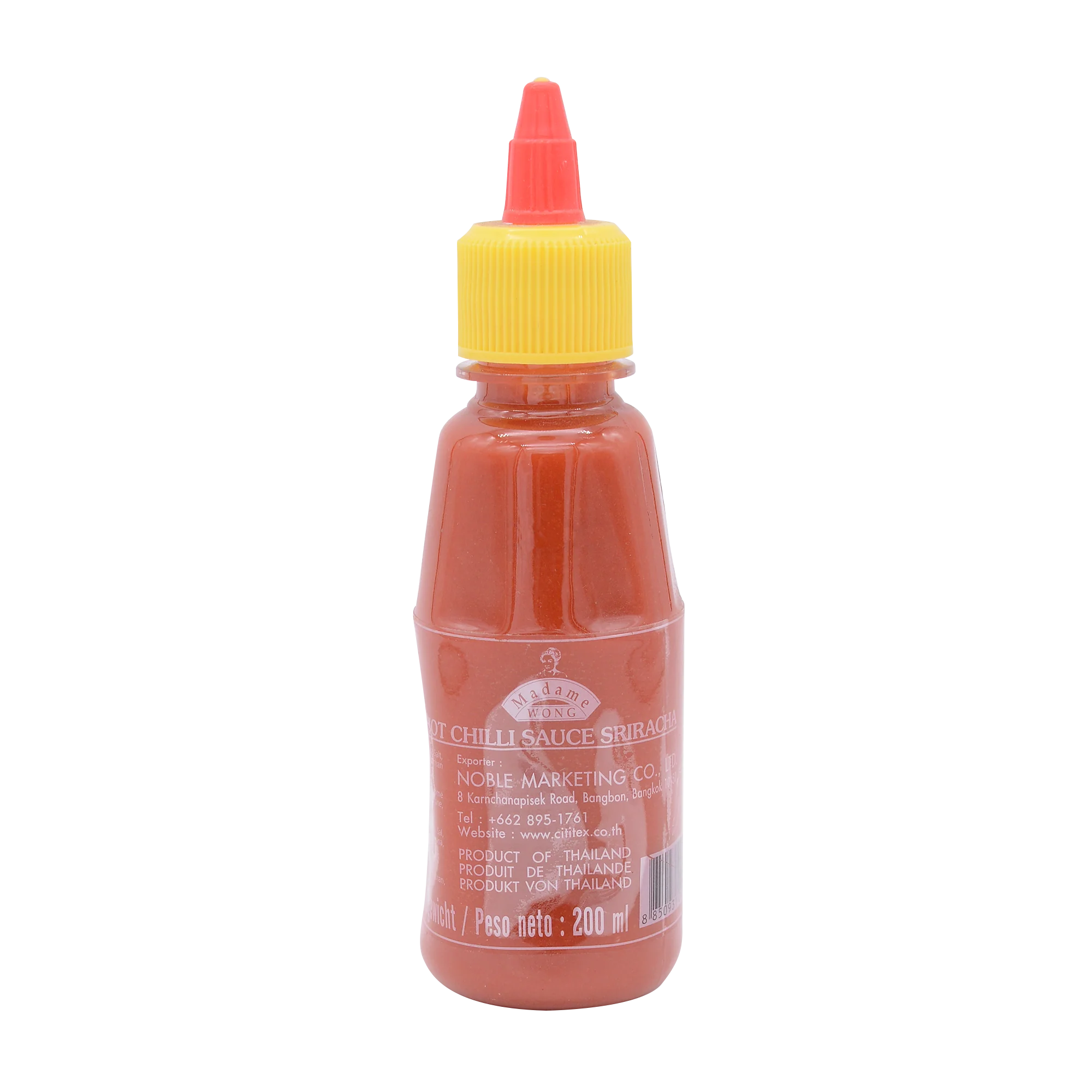 MADAME WONG Sriracha Chilli Sauce Strong Hot 200ml (Case 24)