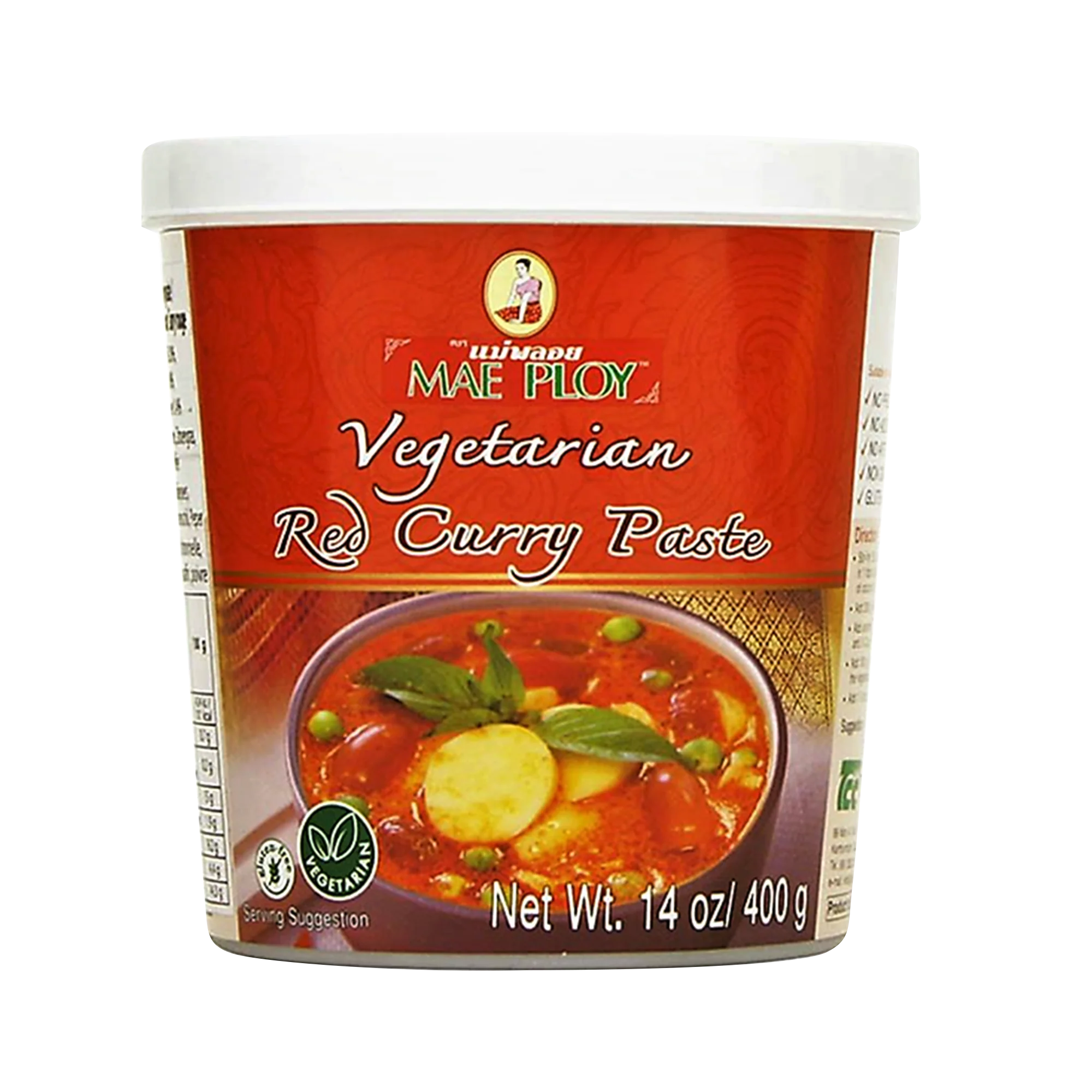 Mae Ploy Vegetarian Red Curry Paste 400g