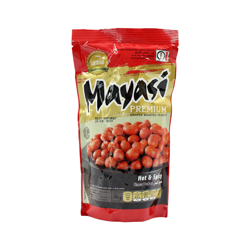 Mayasi Peanut Premium Hot & Spicy Flv 80g (Case 30)