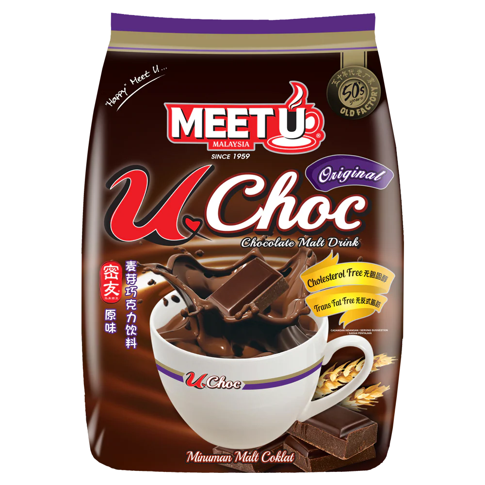 MEETU UChoc Chocolate Malt Drink Original 576g (Case 24)