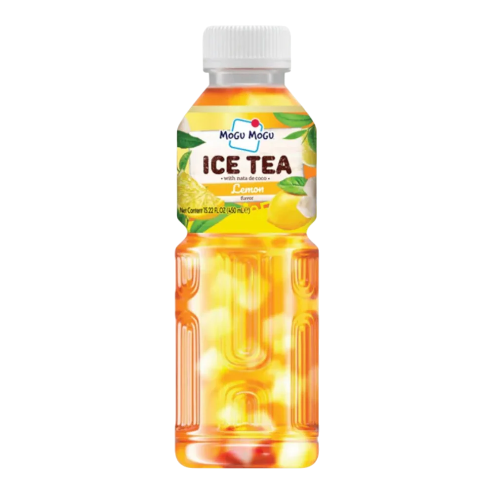 MOGU MOGU Nata De Coco Drink Lemon Flavour Ice Tea 450ML (Case 24)