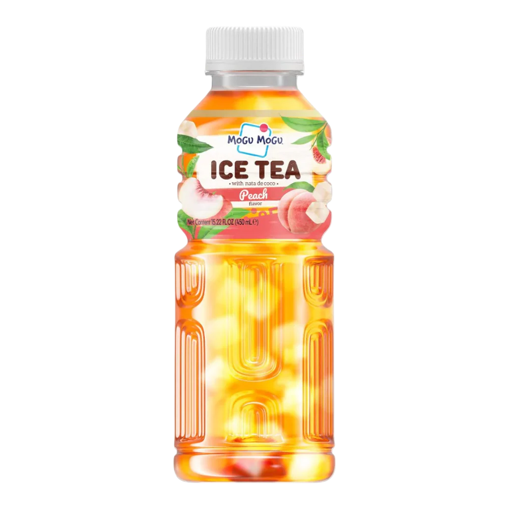 MOGU MOGU Nata De Coco Drink Peach Flavour Ice Tea 450ML