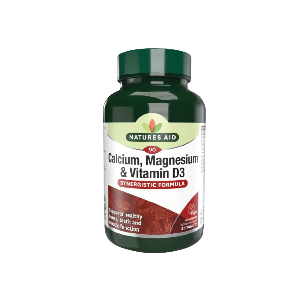 NATURES AID Calcium, Magnesium, Vit D3 90 Tablets