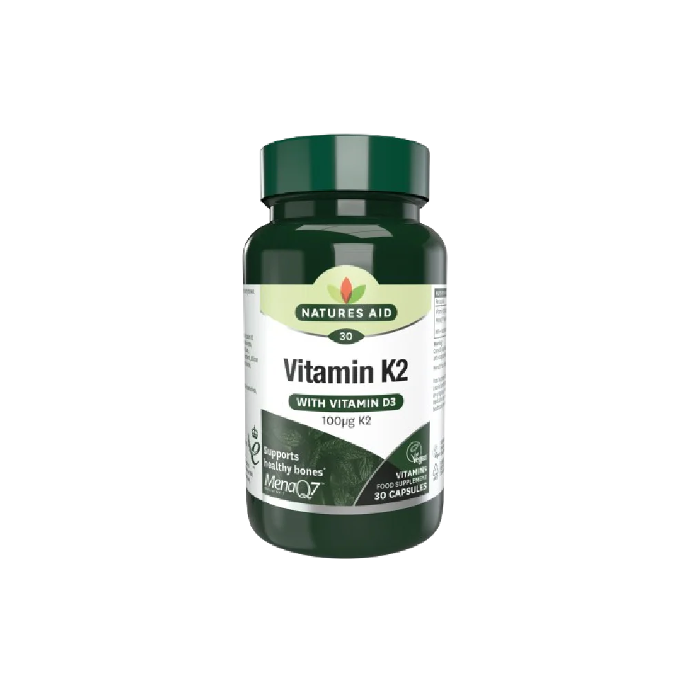 NATURES AID Vitamin K2 MenaQ7 30 Capsules