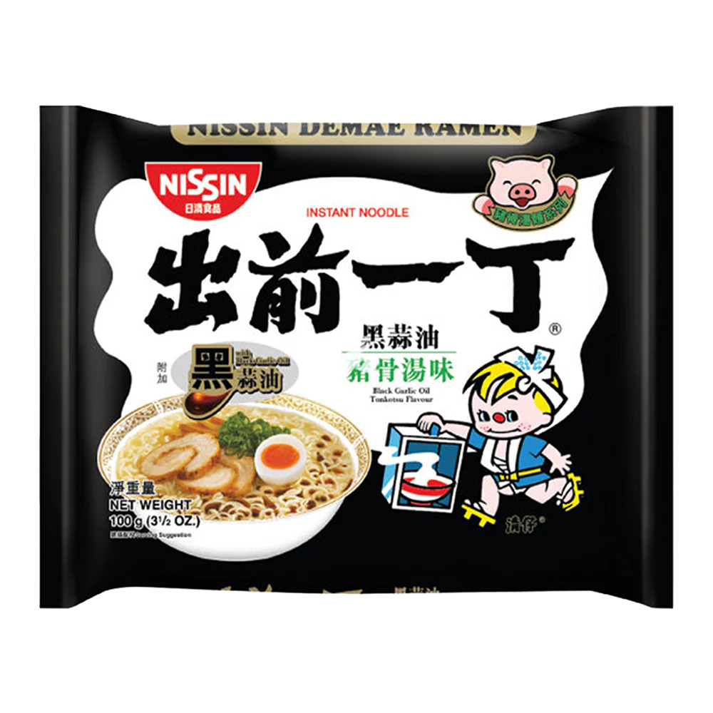 NISSIN Demae Ramen - Black Garlic Oil Tonkotsu 100g