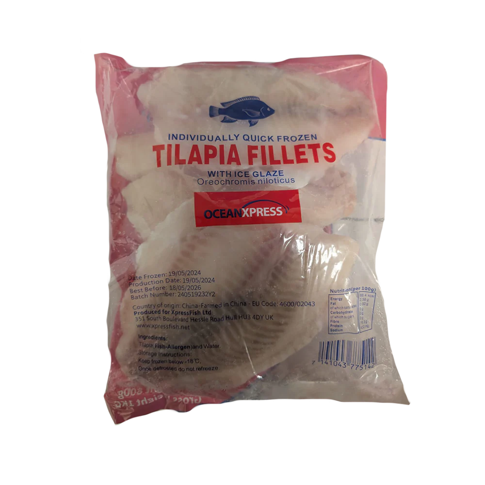 OCEAN XPRESS Tilapia IQF Fillets 1kg (Frozen)