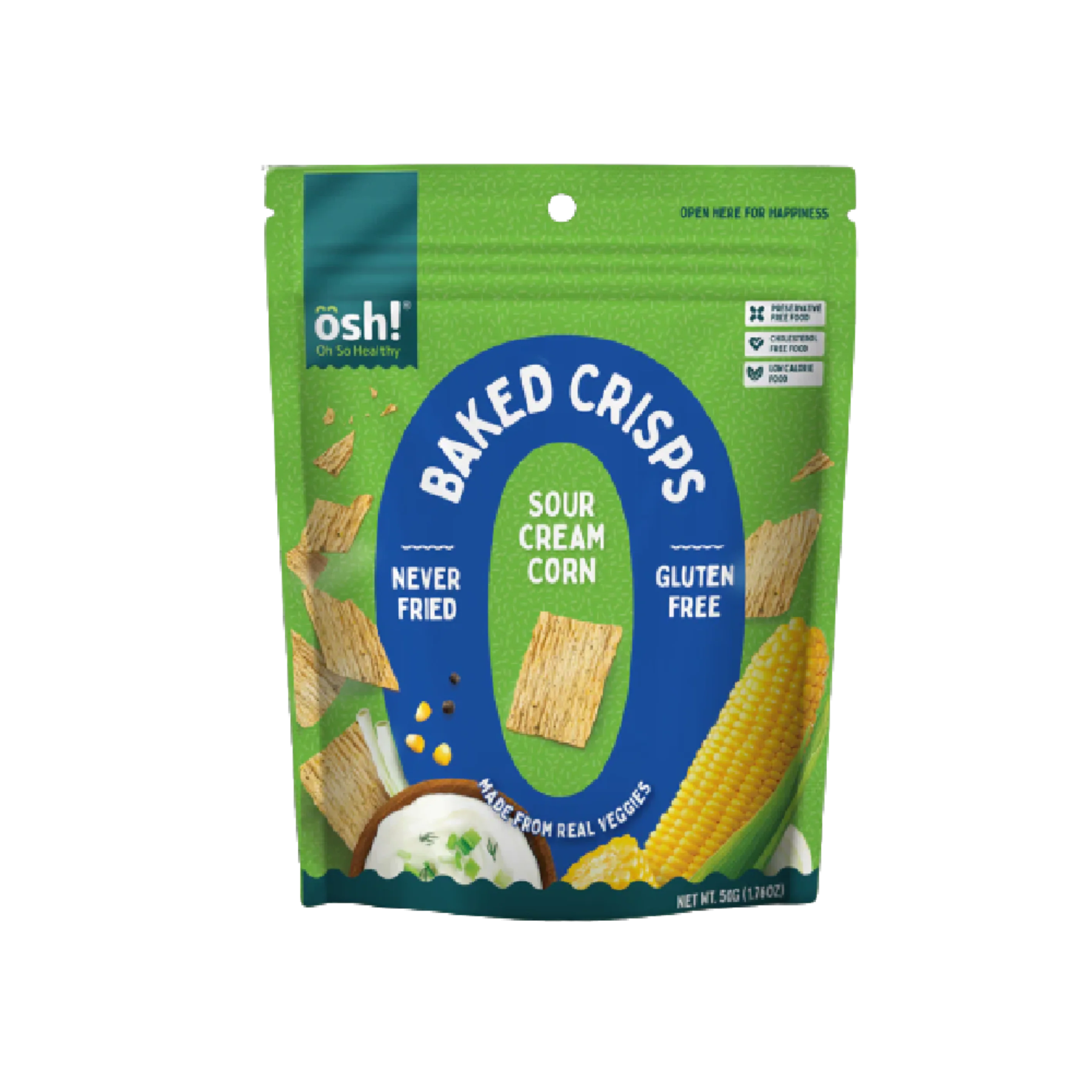 Oh So Healthy! Sour Cream Corn Veggie Crisps 50g