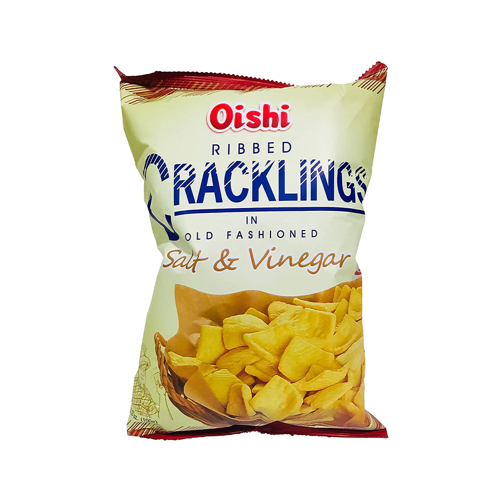 Oishi Ribbed Cracklings Salt & Vinegar 50g