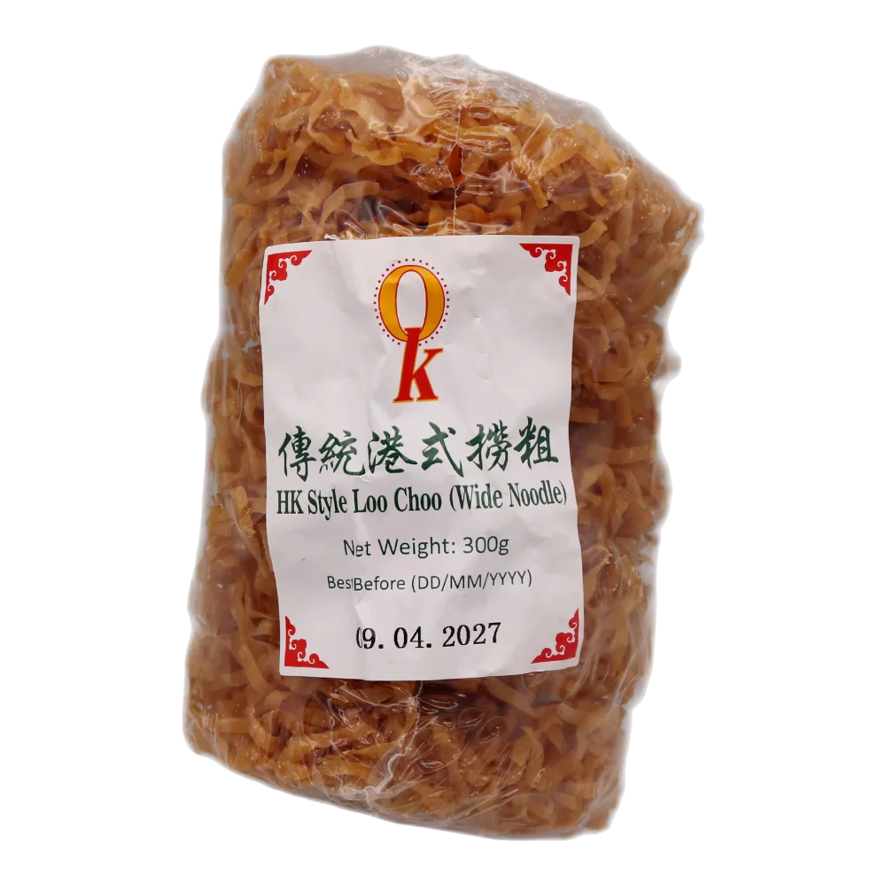 OK Brand Loo Choo (Broad Noodle) 300g (Case 20)