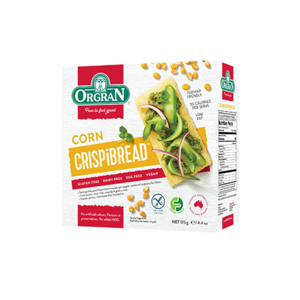 ORGRAN - Gluten Free Toasted Corn Crispbread 125g