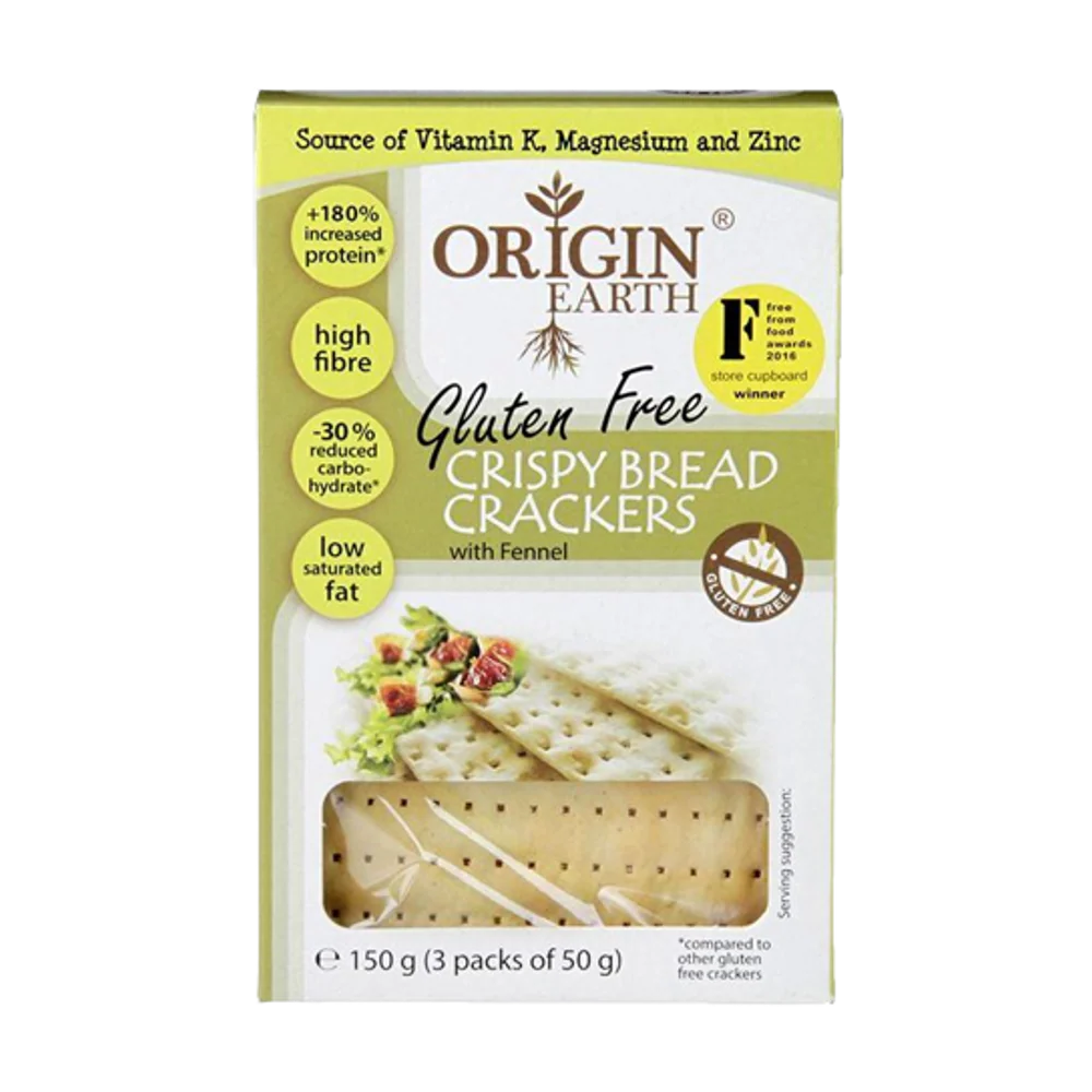 ORIGIN EARTH Gluten Free Crackers Sesame 150g