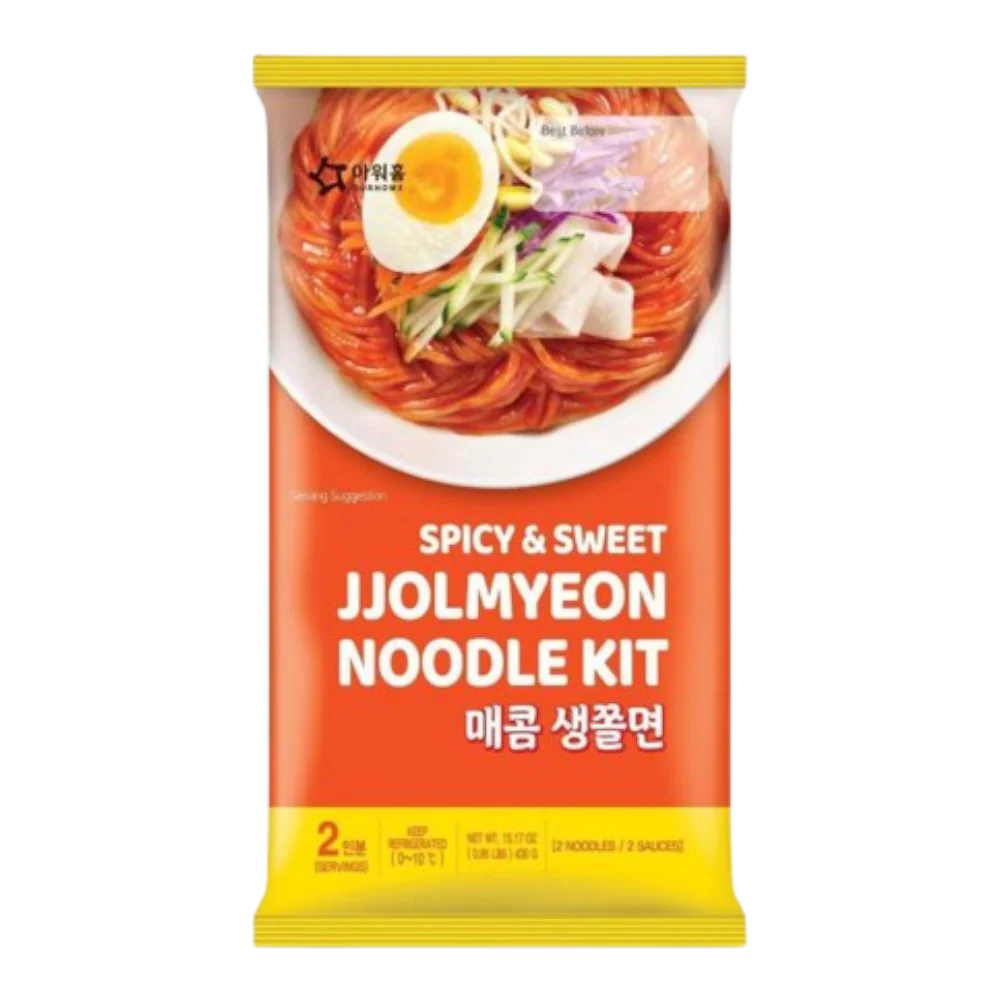 OURHOME SWEET & SPICY COLD CHEWY NOODLES JJOLMYEON 430g (Frozen)