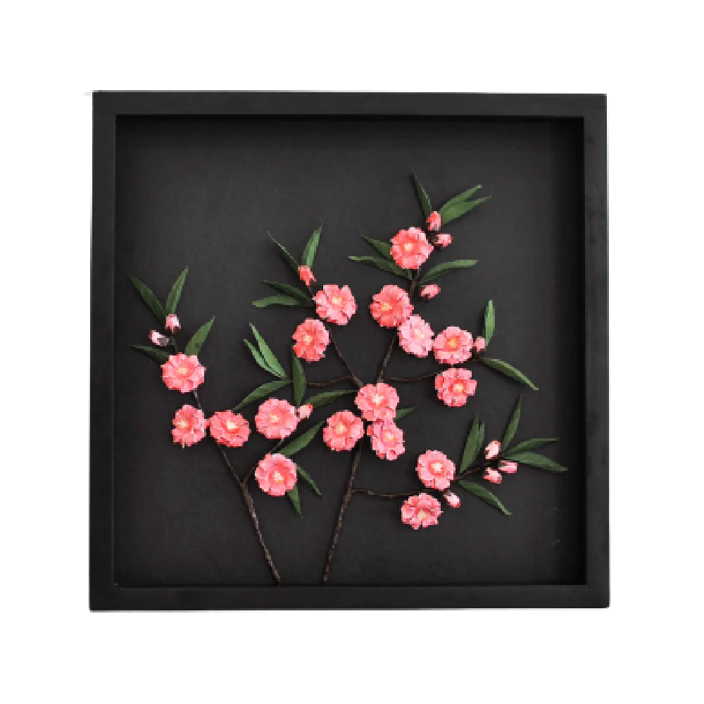 Paper Flowers Shadow Box 40x40 - Sakura Flower
