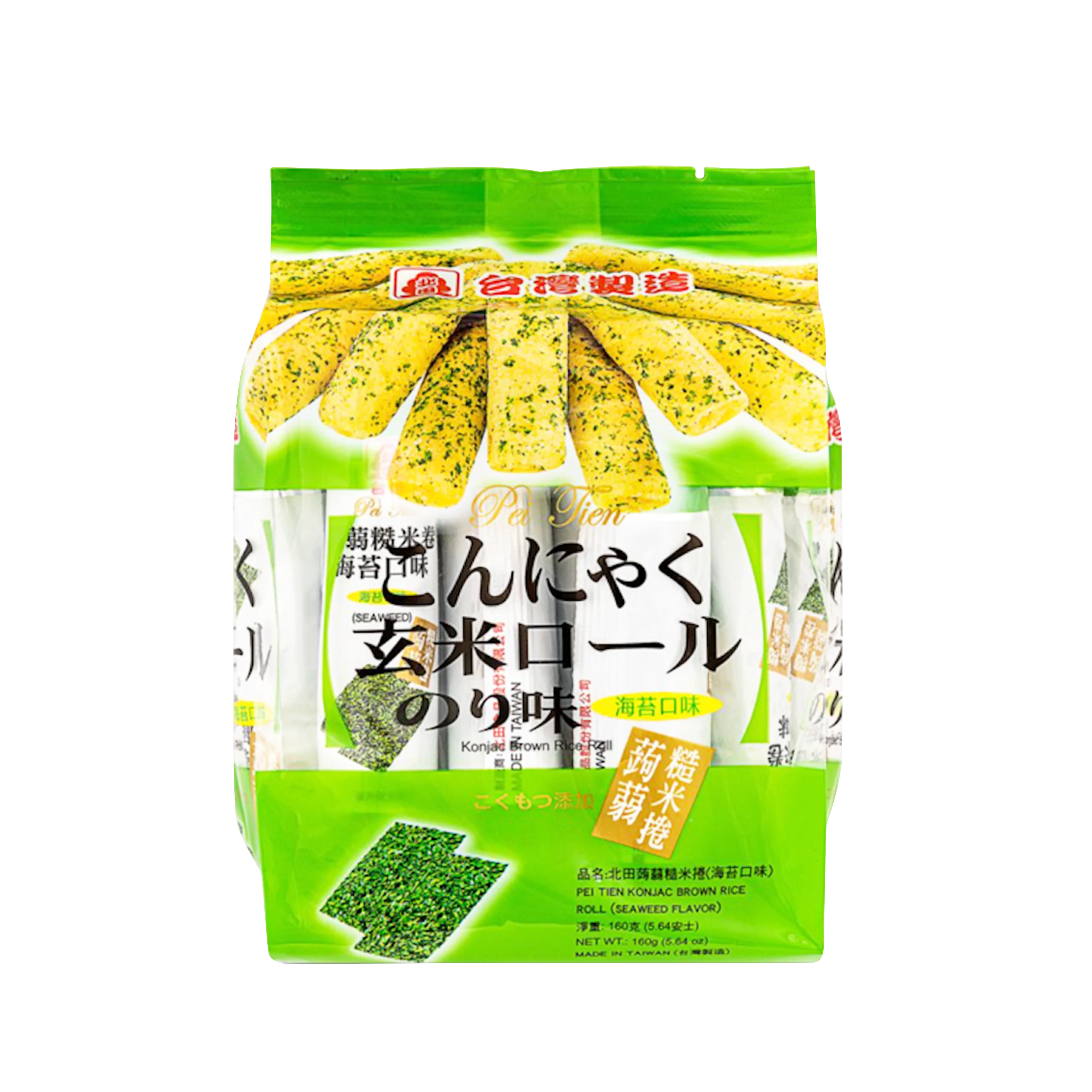 PEI TIEN - Konjac Brown Rice Roll - Seaweed 160g