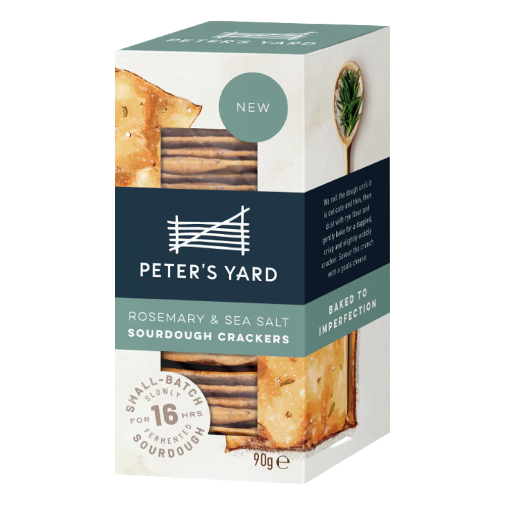 PETER'S YARD Sourdough Crackers - Rosemary & Sea Salt 90g