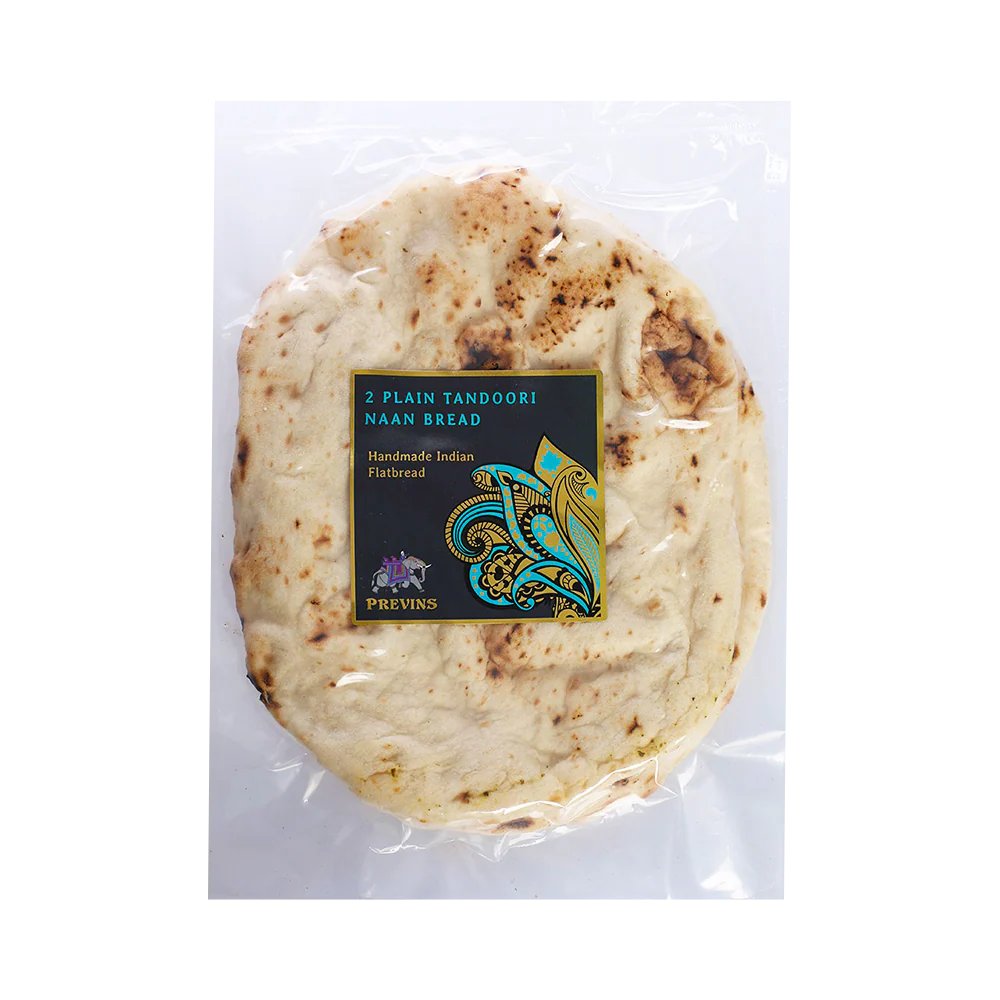 PREVINS Plain Naan Bread 225g (BBD 20/12/2022)
