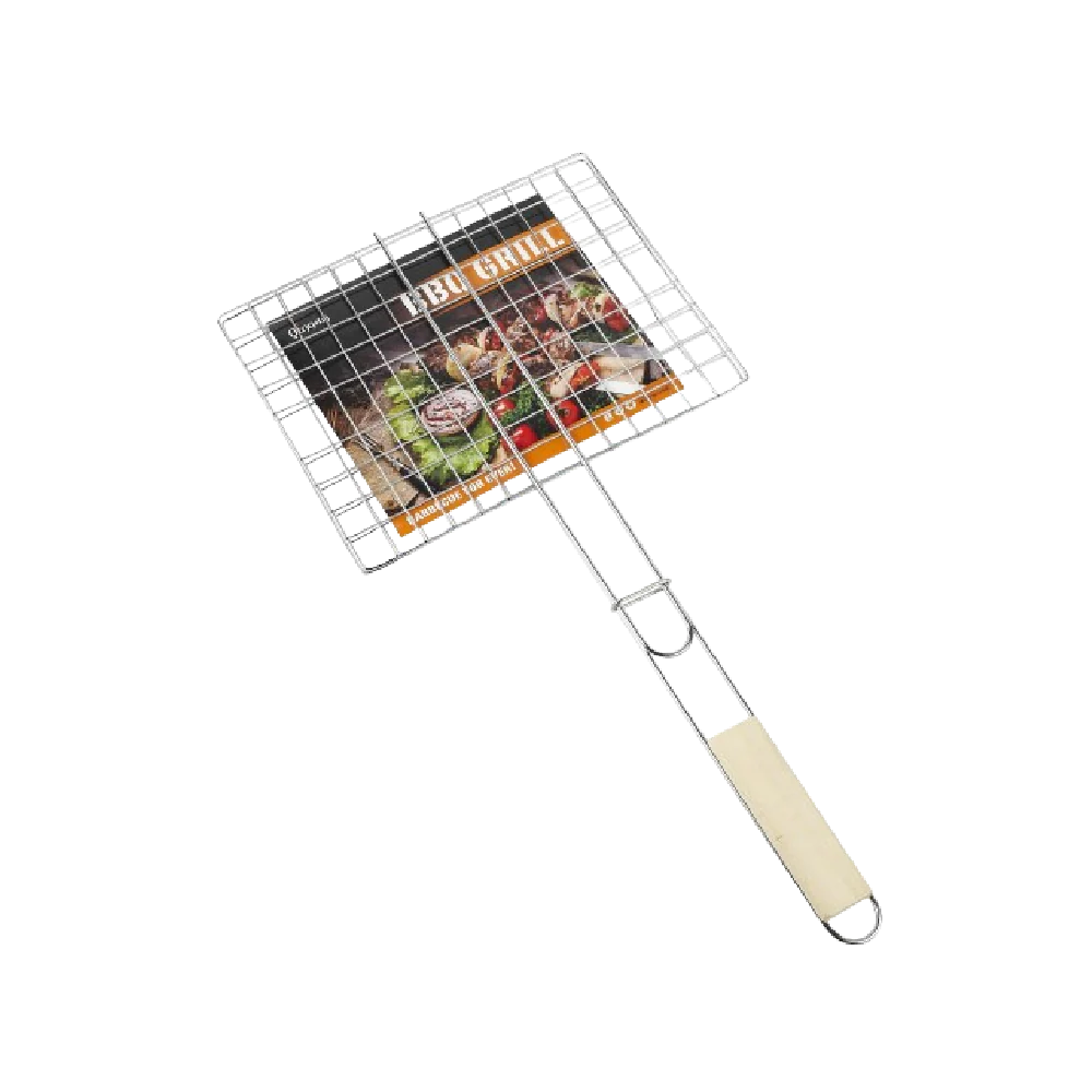 QIN XING Flat Plate Barbecue Net 26.5 x 20cm, L 52.5cm