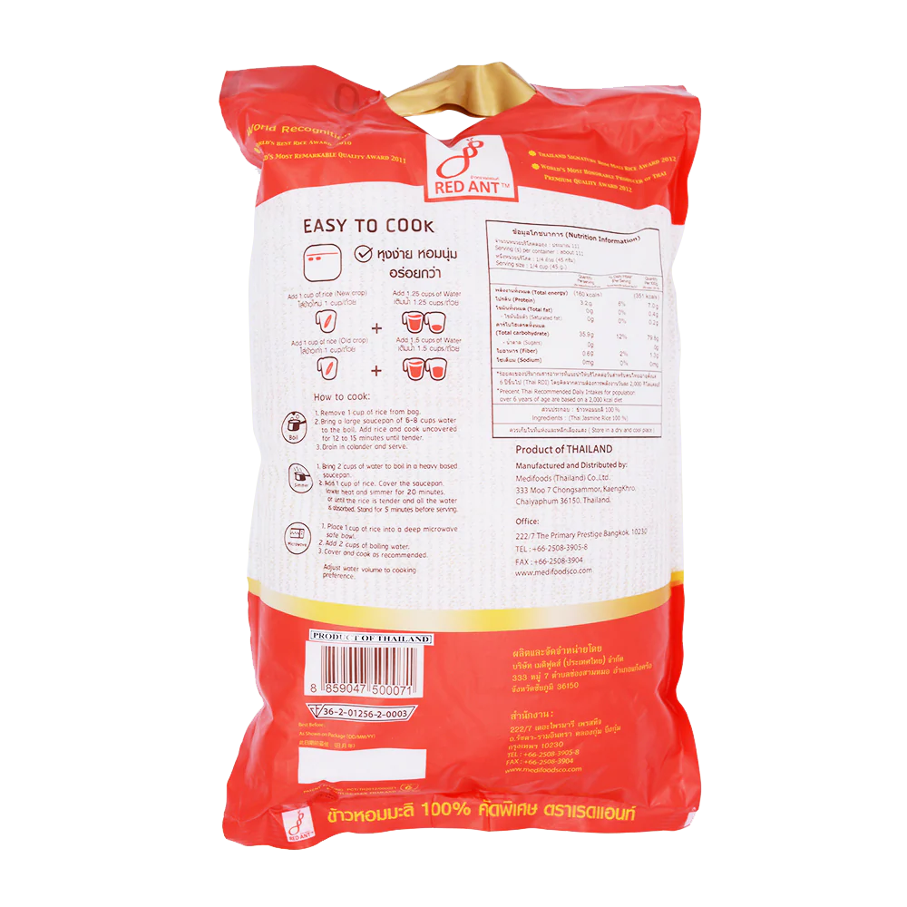Red Ant Jasmine Rice 5kg - Image 2
