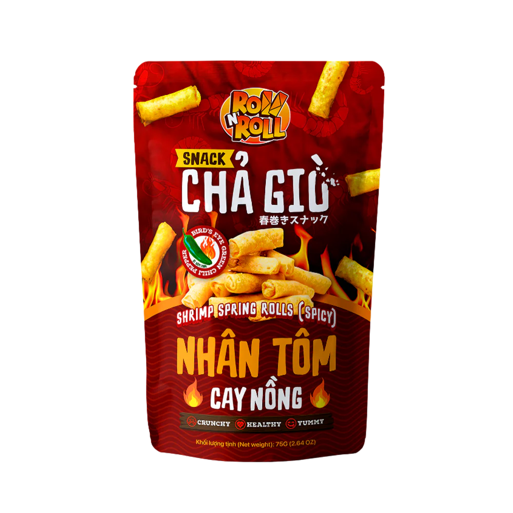 ROLL N' ROLL Snack Shrimp Spring Rolls (Spicy) 75g