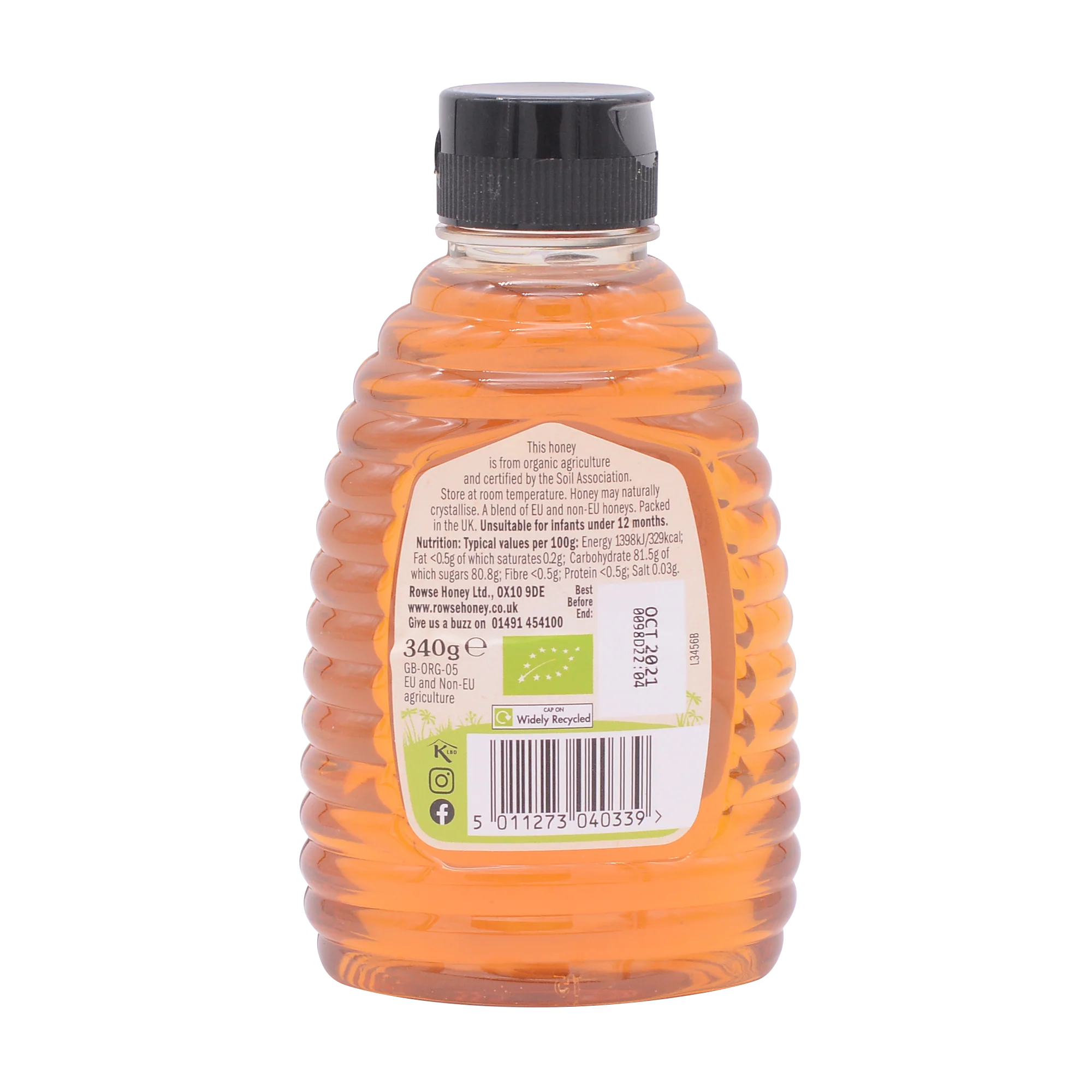 Rowse Squeezy Clear Organic Honey 340g - Image 2