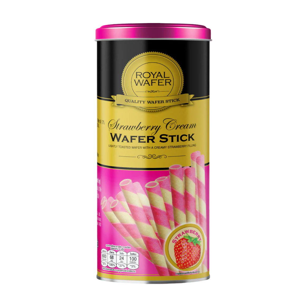 ROYAL WAFER Stick - Strawberry Cream 125g