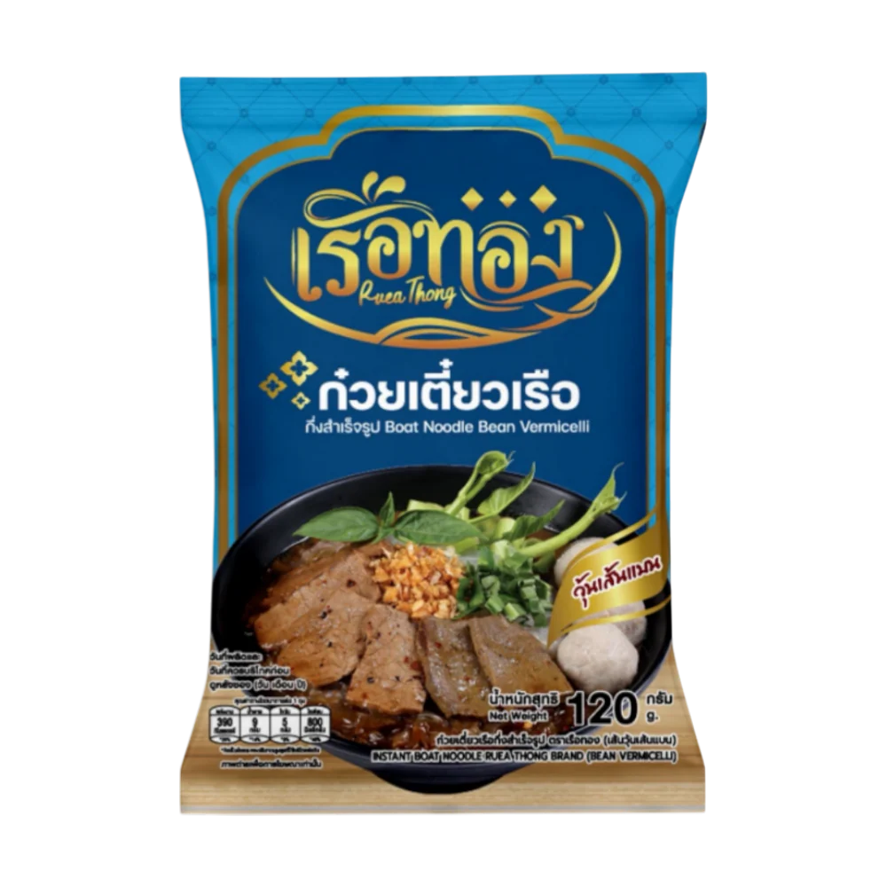 RUEA THONG Instant Boat Noodle - Bean Vermicelli 120g (Case 25)