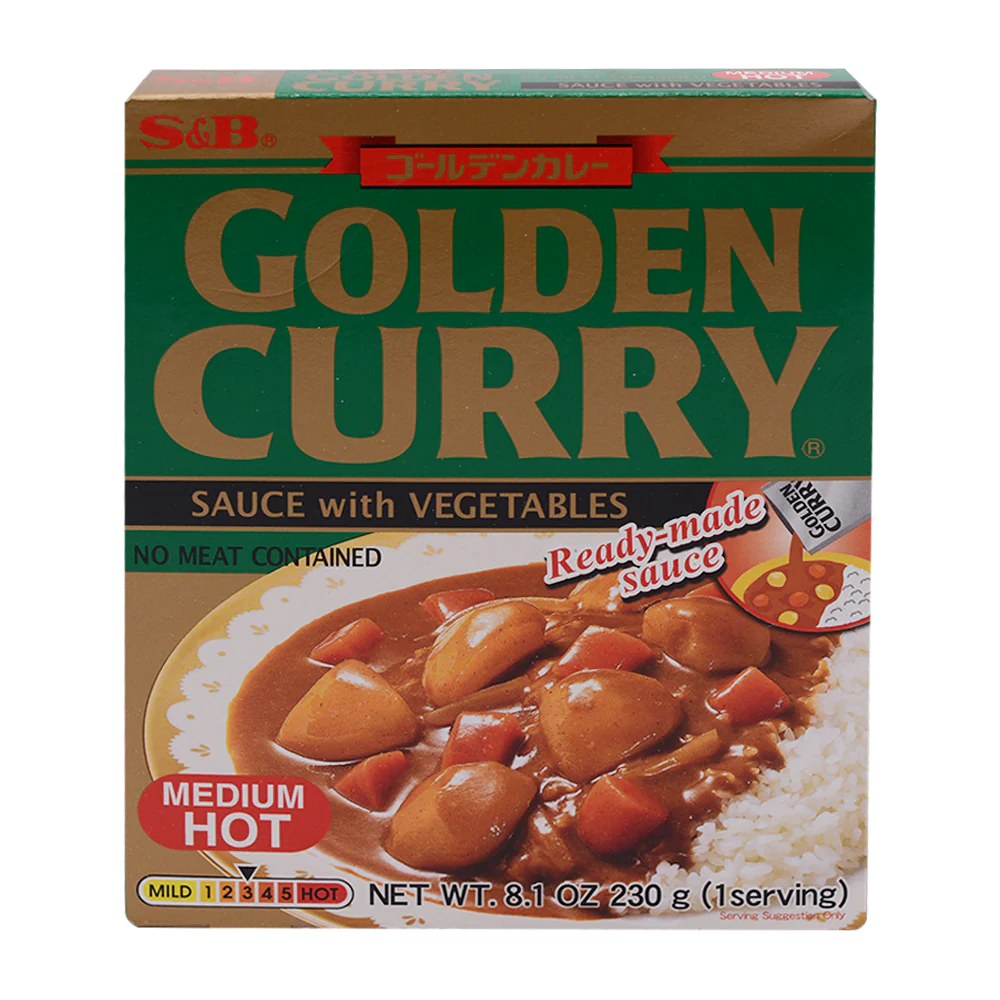 S&B Retort golden Veg Curry Med-Hot 230g