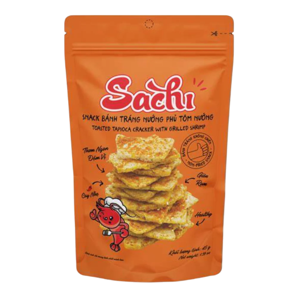 SACHI Toasted Tapioca Cracker With Grilled Shrimp 45g (Case 50)