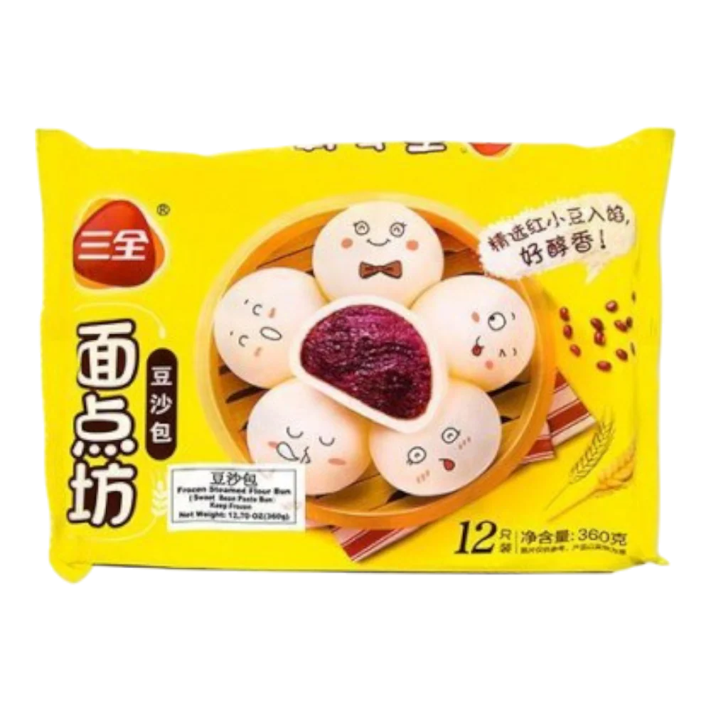 SAN QUAN Sweet Red Bean Paste Bun 360g (Frozen)