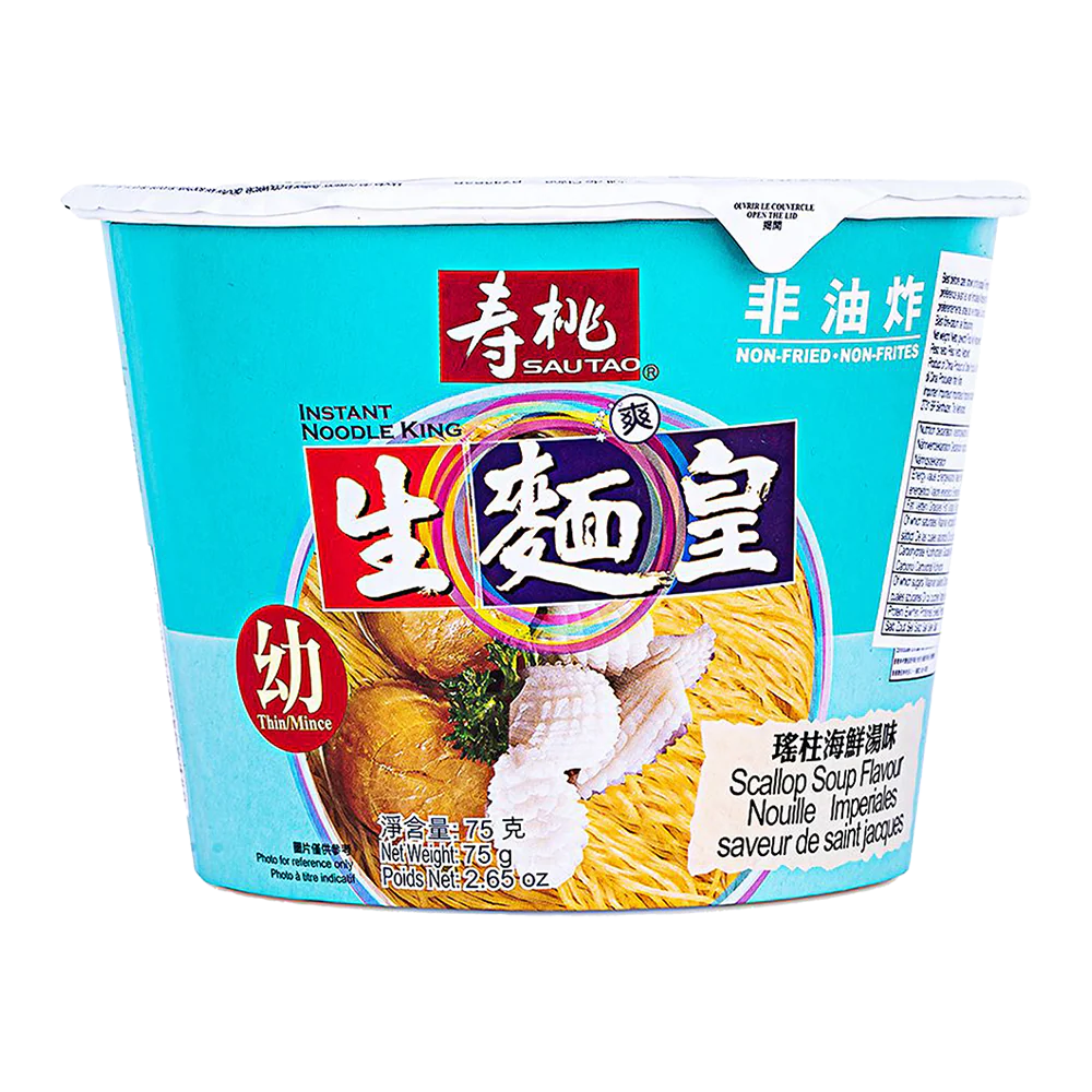 SAU TAO Noodle King Thin (Bowl) - Scallop 75g