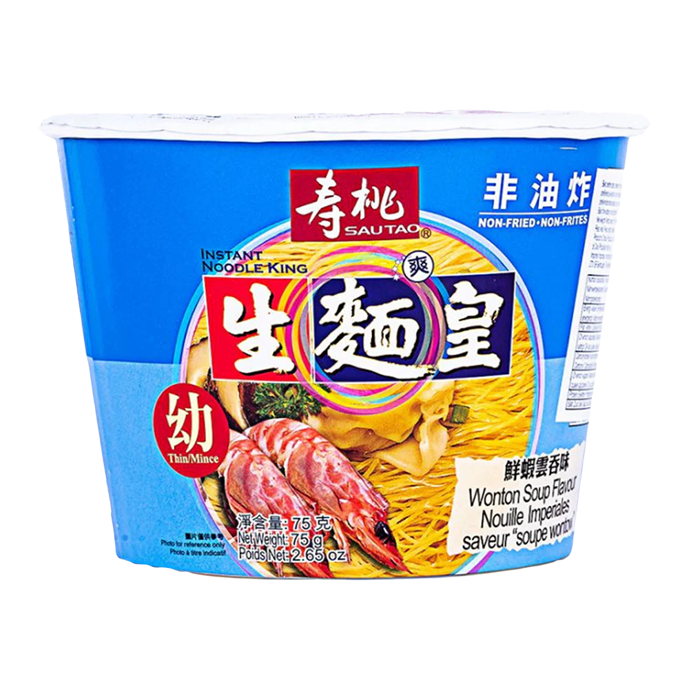 SAU TAO Noodle King Thin (Bowl) - Wonton 75g