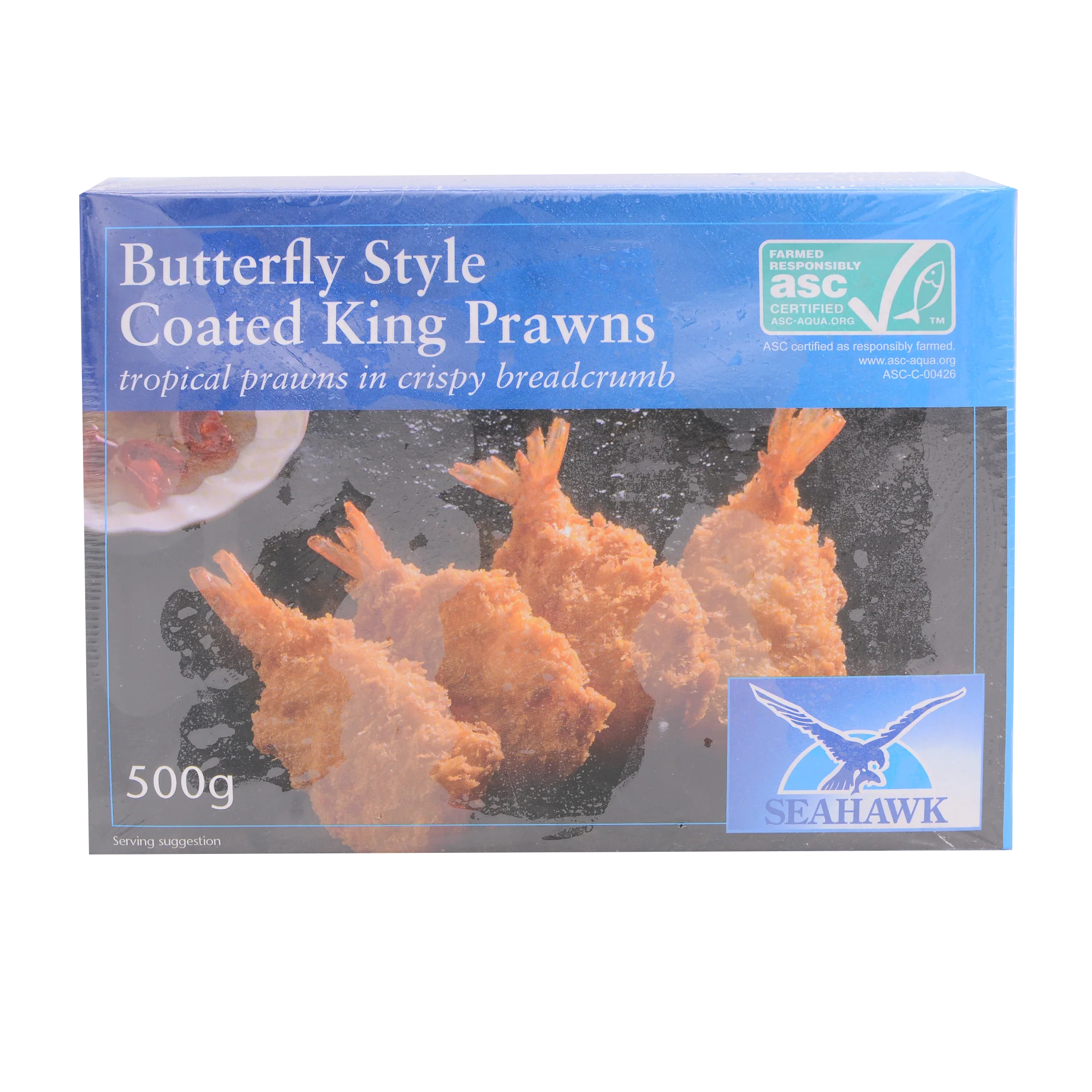 SEAHAWK Crumbed Butterfly King Prawn 500g (Frozen)