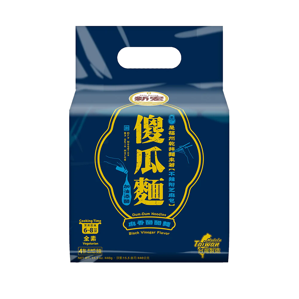 SH Dum-Dum Noodles: Black Vinegar Flavor 440g (Case 12)