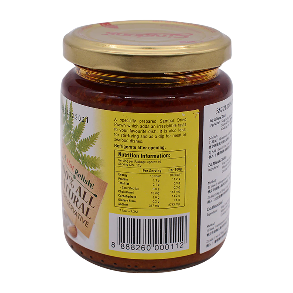 SING LONG Sambal Dried Prawn 230g - Image 2