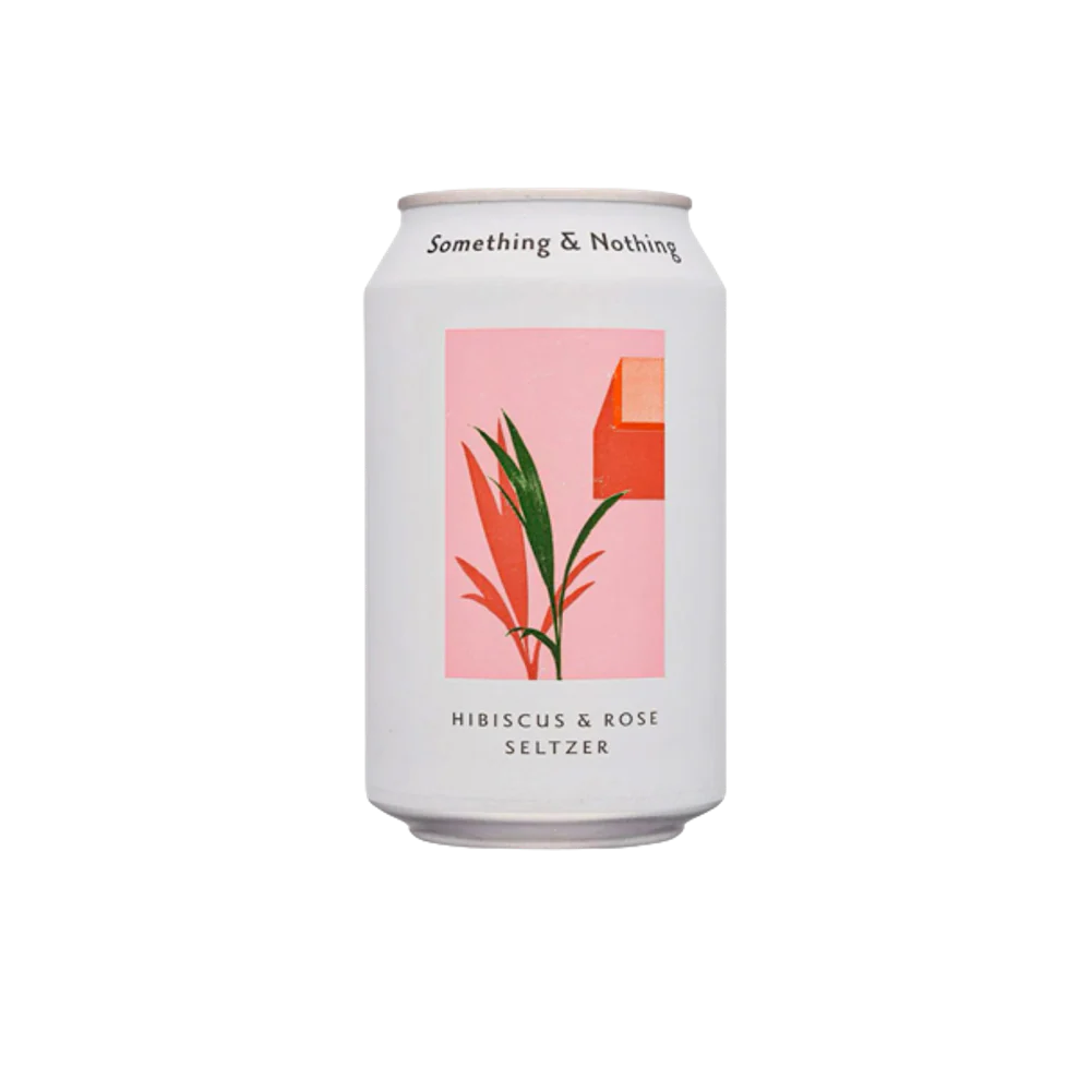 SOMETHING AND NOTHING Hibiscus & Rose Seltzer 330ml