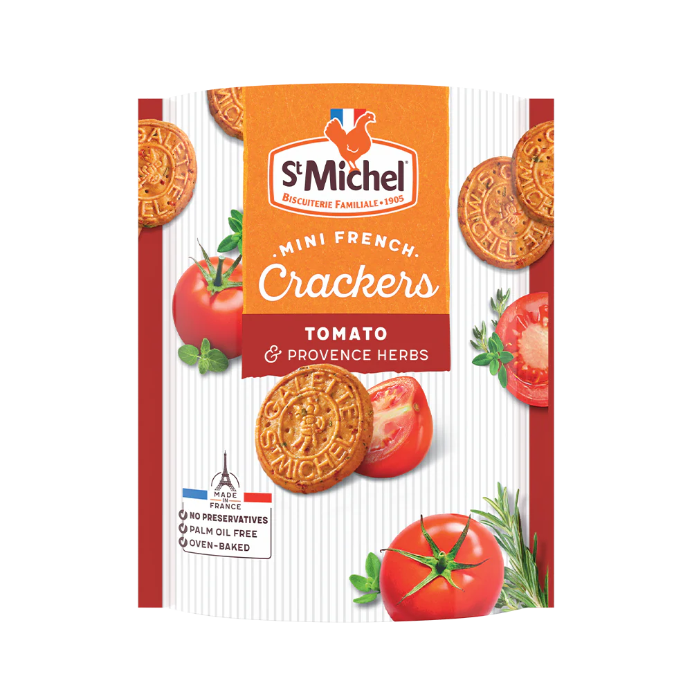 ST MICHEL Mini French Crackers Tomato and Herb 100g