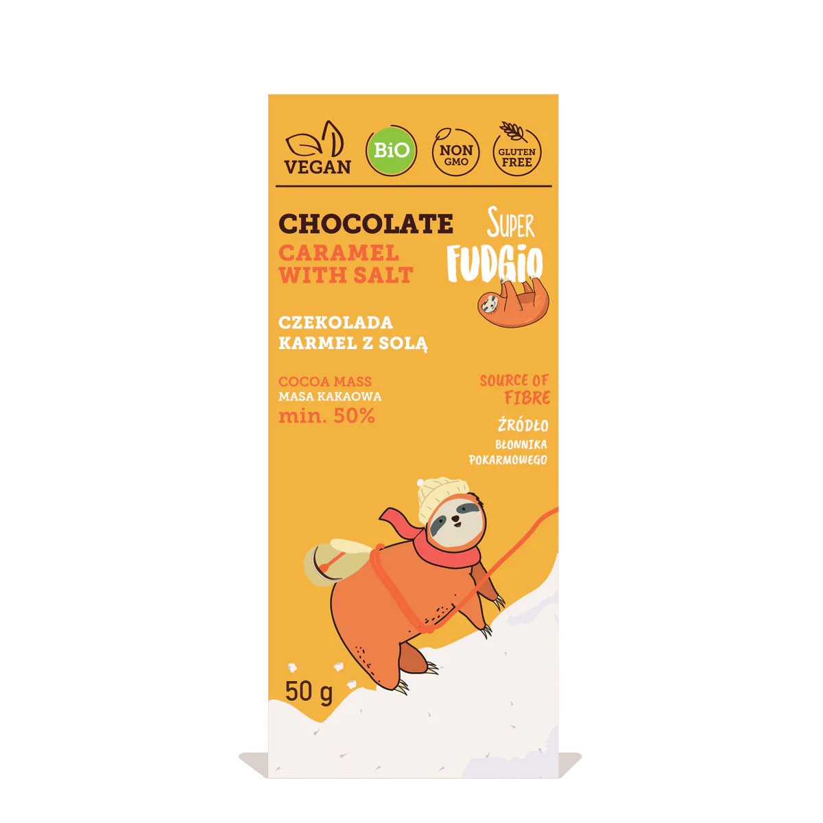 Super Fudgio Organic & Vegan Chocolate caramel with salt 50g