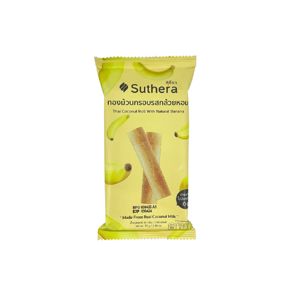 SUTHERA Coconut Roll Natural Banana 30g