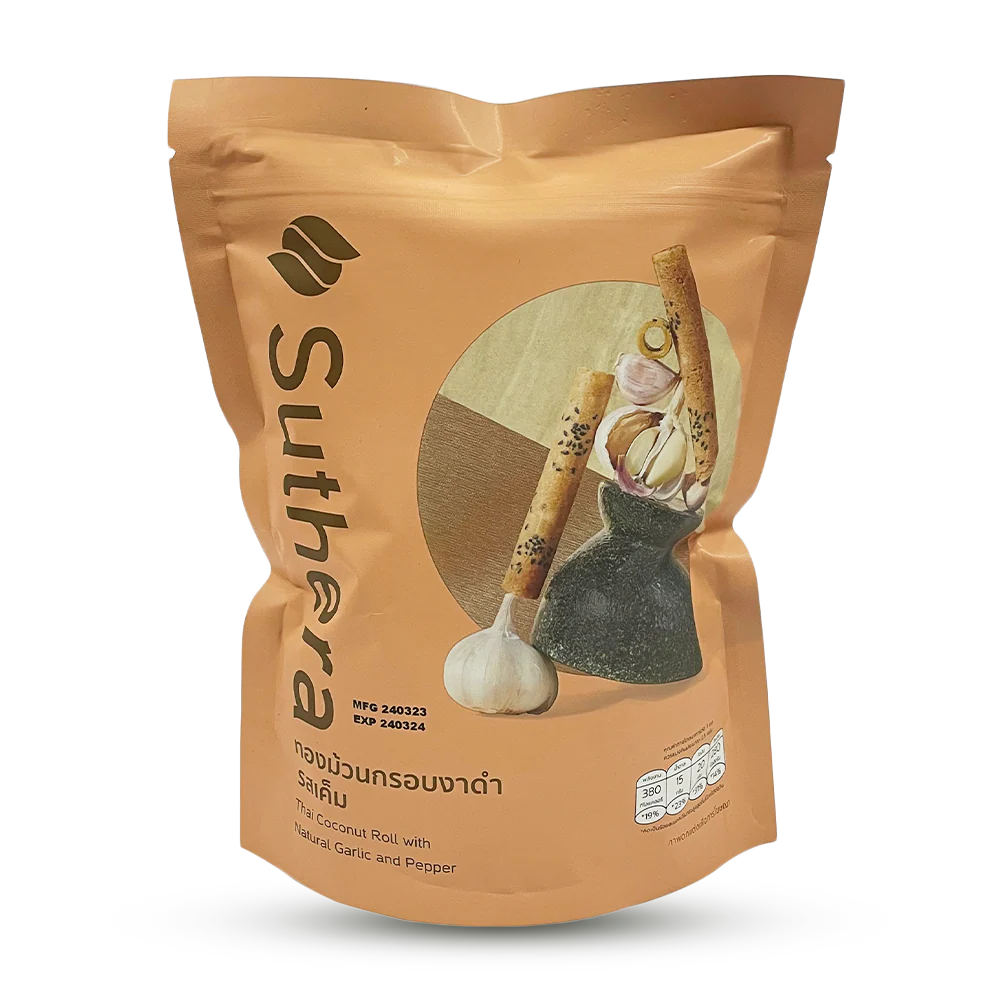 SUTHERA Coconut Roll Natural Garlic and Pepper 70g