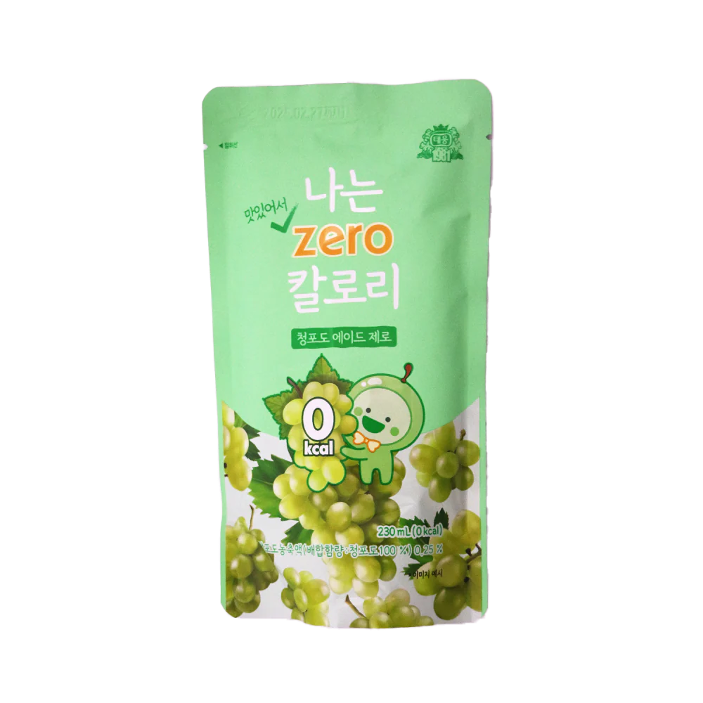 TAEWOONG I'm Zero Calory Green Grape Ade Pouch Drink 230ml