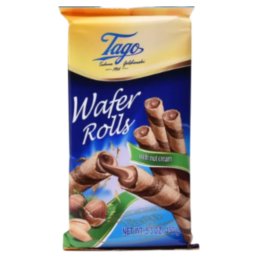 TAGO Roll Wafers Hazelnut 150g (Case 12)